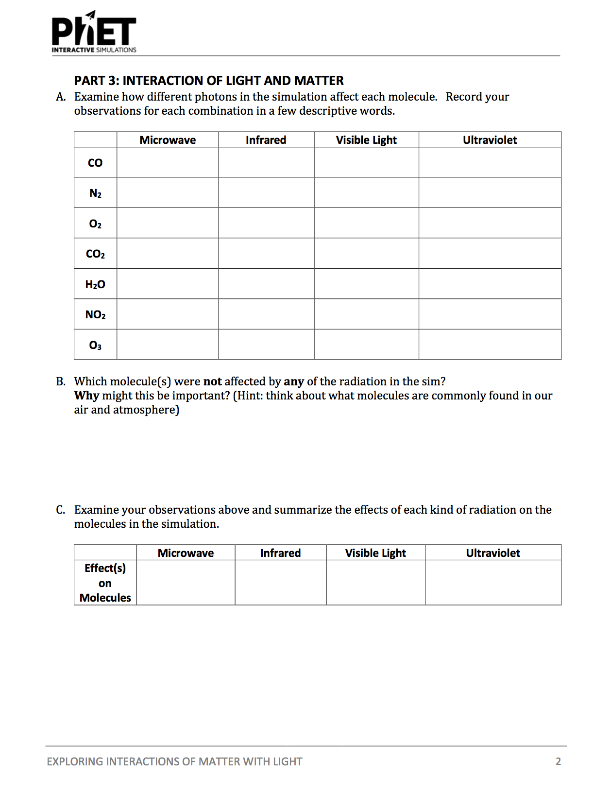 Overview electricity worksheet answers